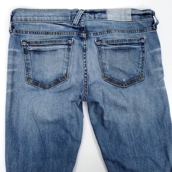 Textile Elizabeth and James Ankle Jeans Ozzy Destroyed Distressed Sz 29 Med Wash - Picture 11 of 11